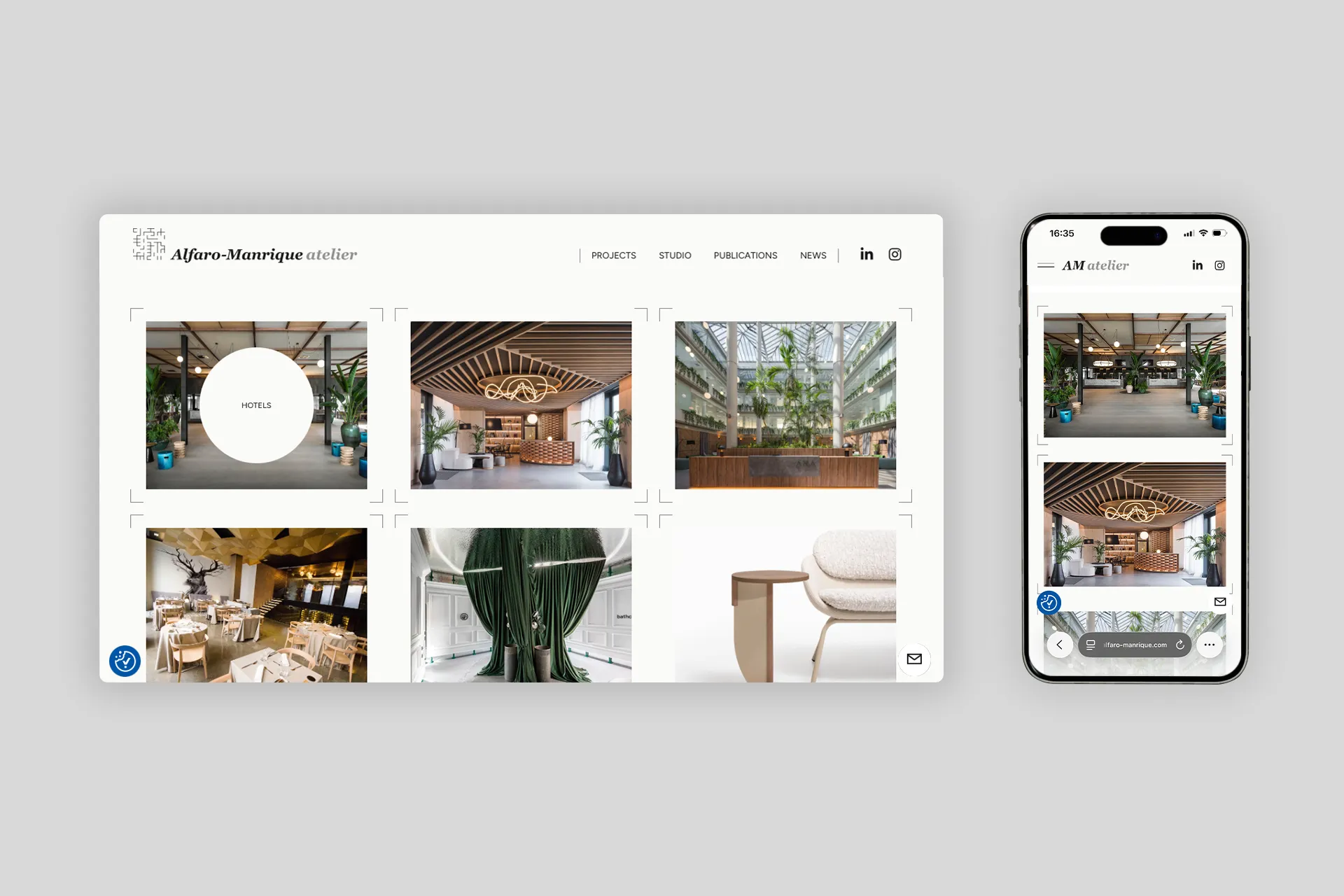 Web Alfaro-Manrique Atelier de arquitectura. Proyectos