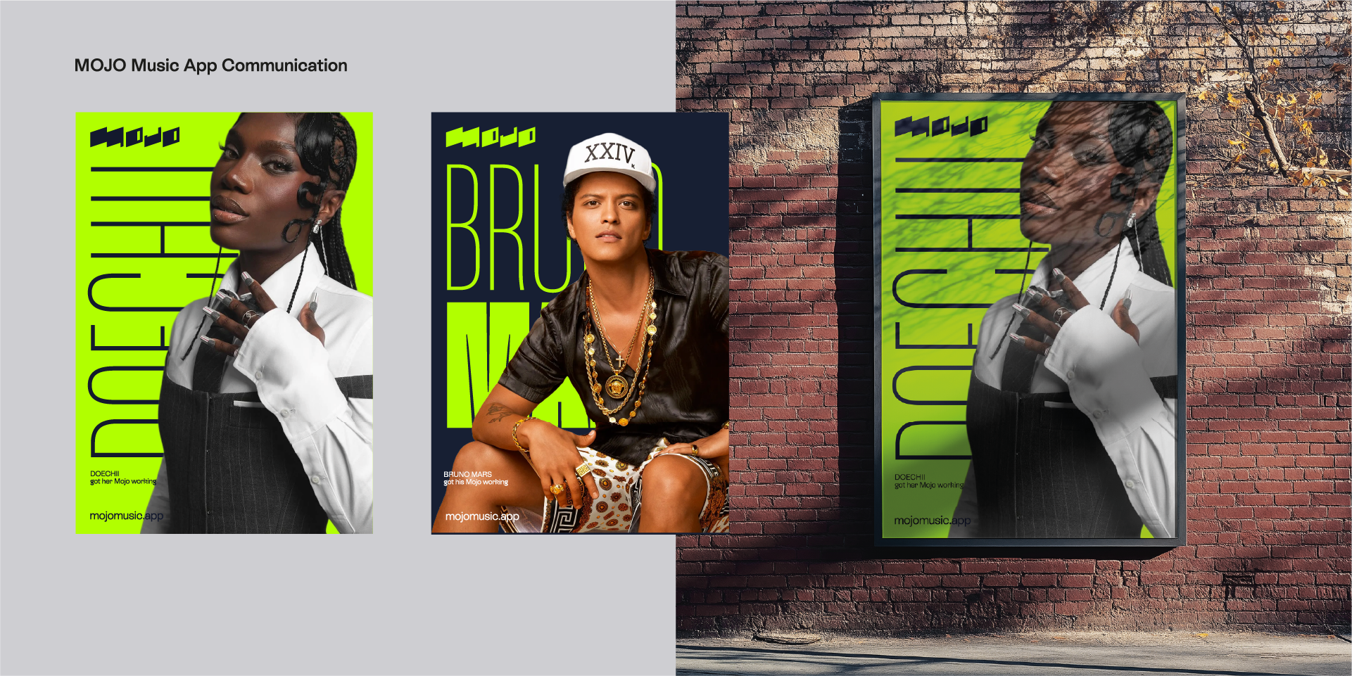 Showcase posters Mojo app