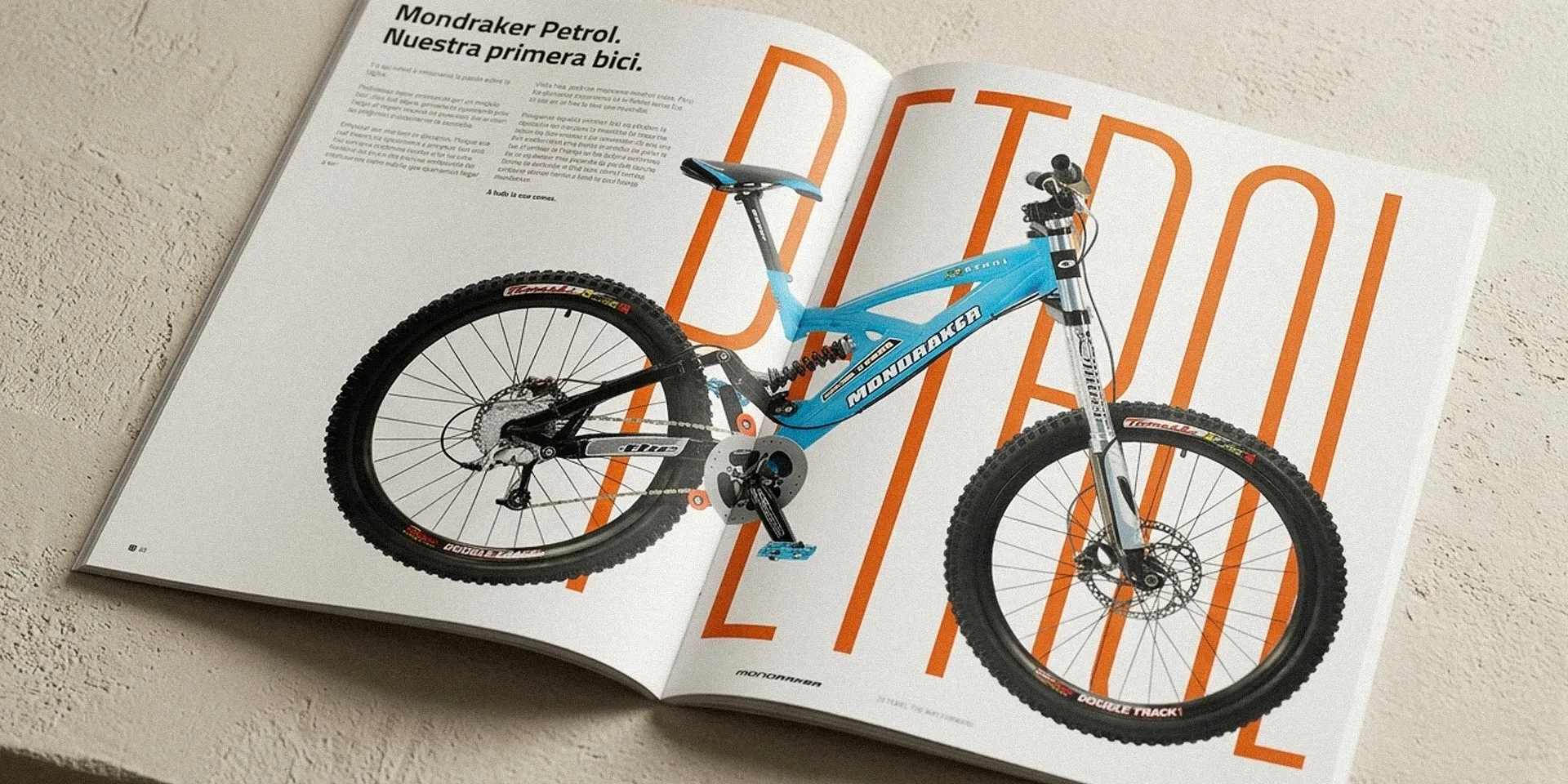 Doble página de la revista 25 aniversario de Mondraker