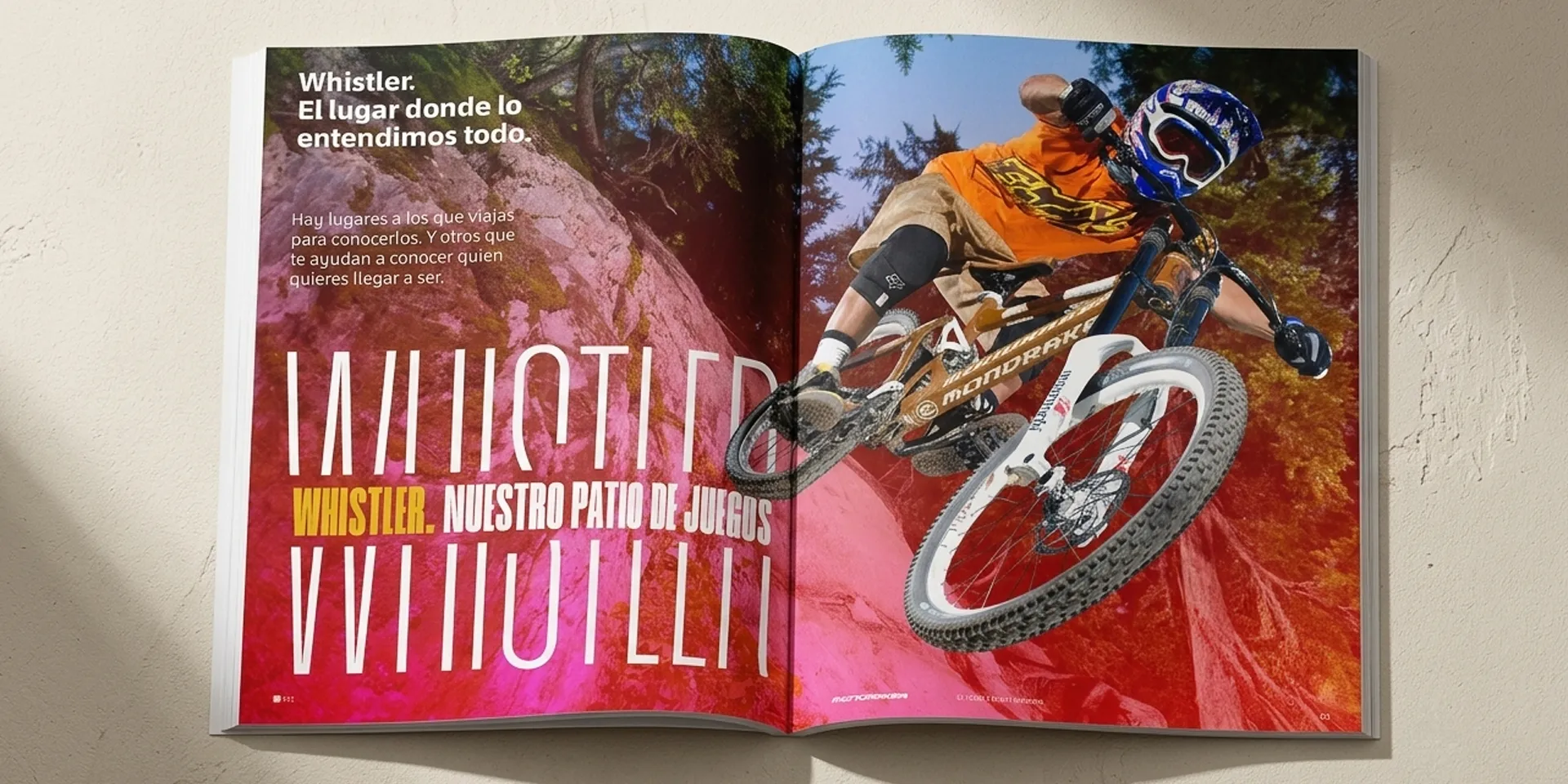 Doble página de la revista 25 aniversario de Mondraker